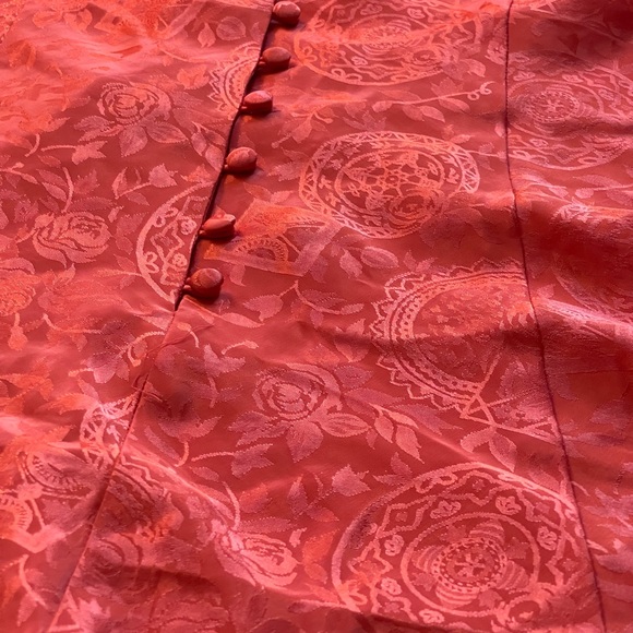 Victoria's Secret Coral Satin Floral Dress - Picture 2 of 12